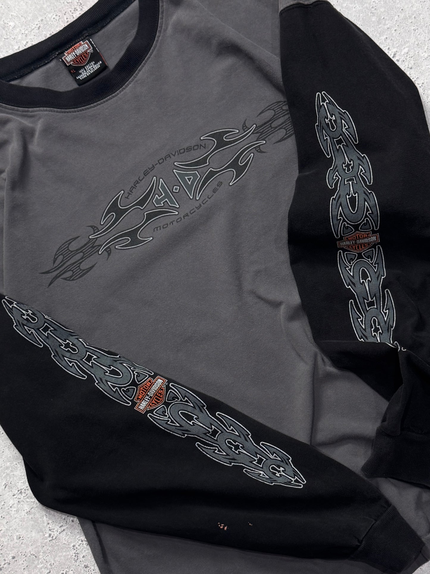 Vintage 90s Harley Davidson Tribal Long Sleeve Tee (XL)