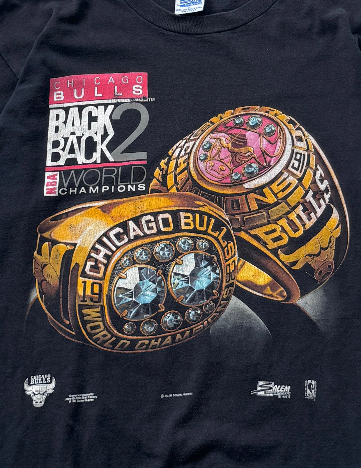 Vintage 1991 Chicago Bulls Championship Rings Tee (L)