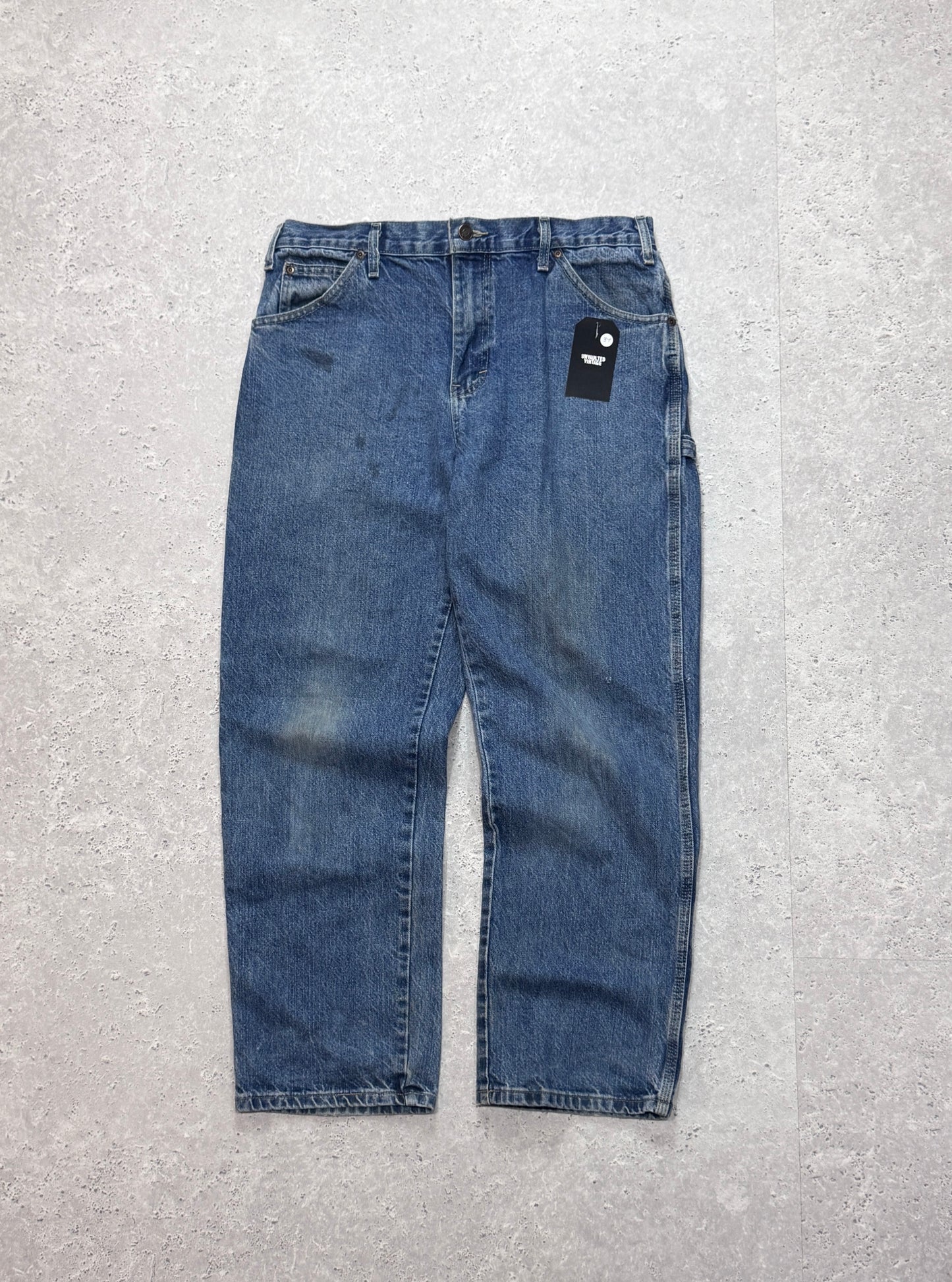 Vintage Dickies Denim Carpenter Workwear Pants (34")