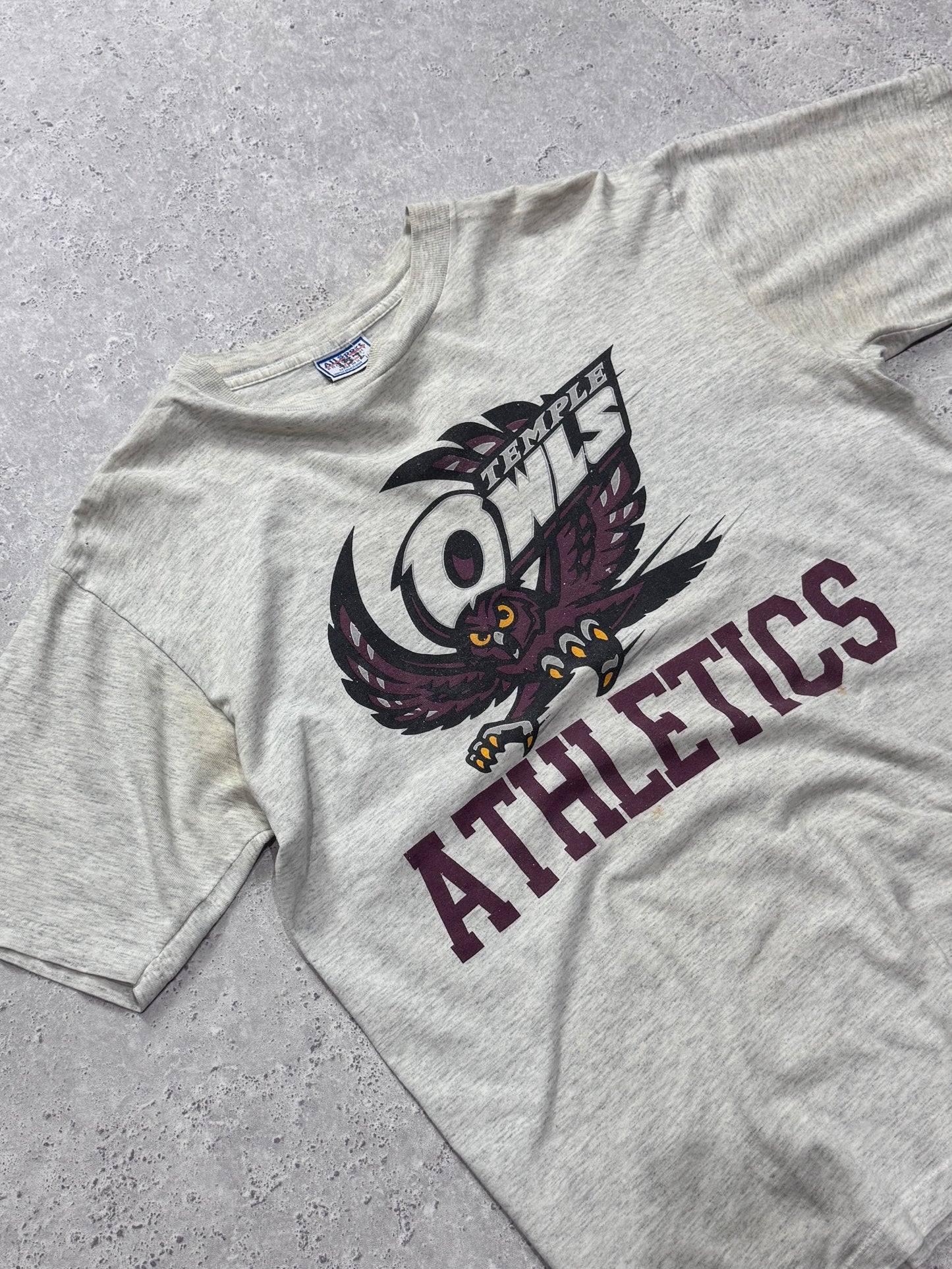Vintage 90s Temple Owls Athletics Graphic Tee (L)