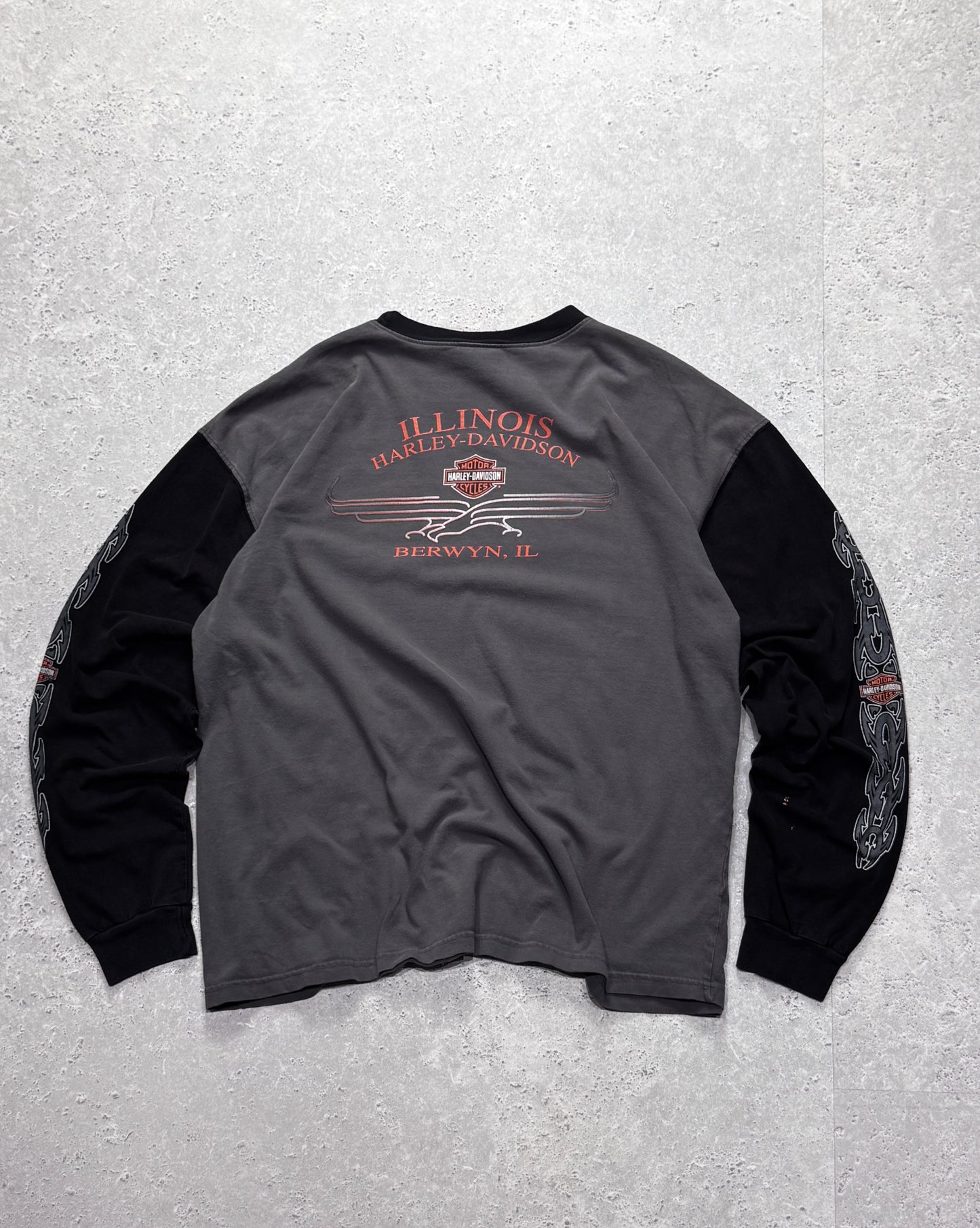 Vintage 90s Harley Davidson Tribal Long Sleeve Tee (XL)