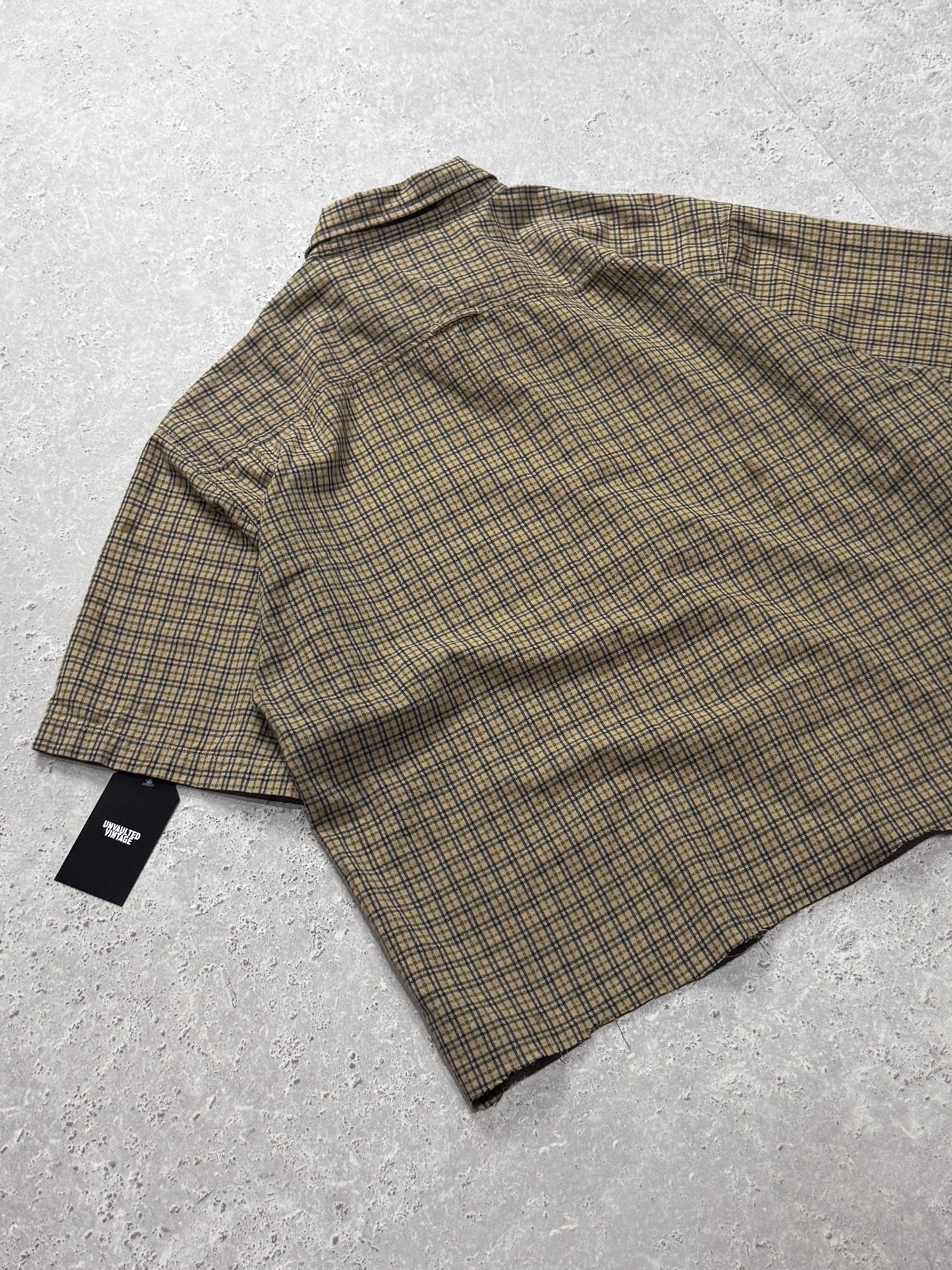 Vintage Nautica Cropped Button Up Shirt (XL)