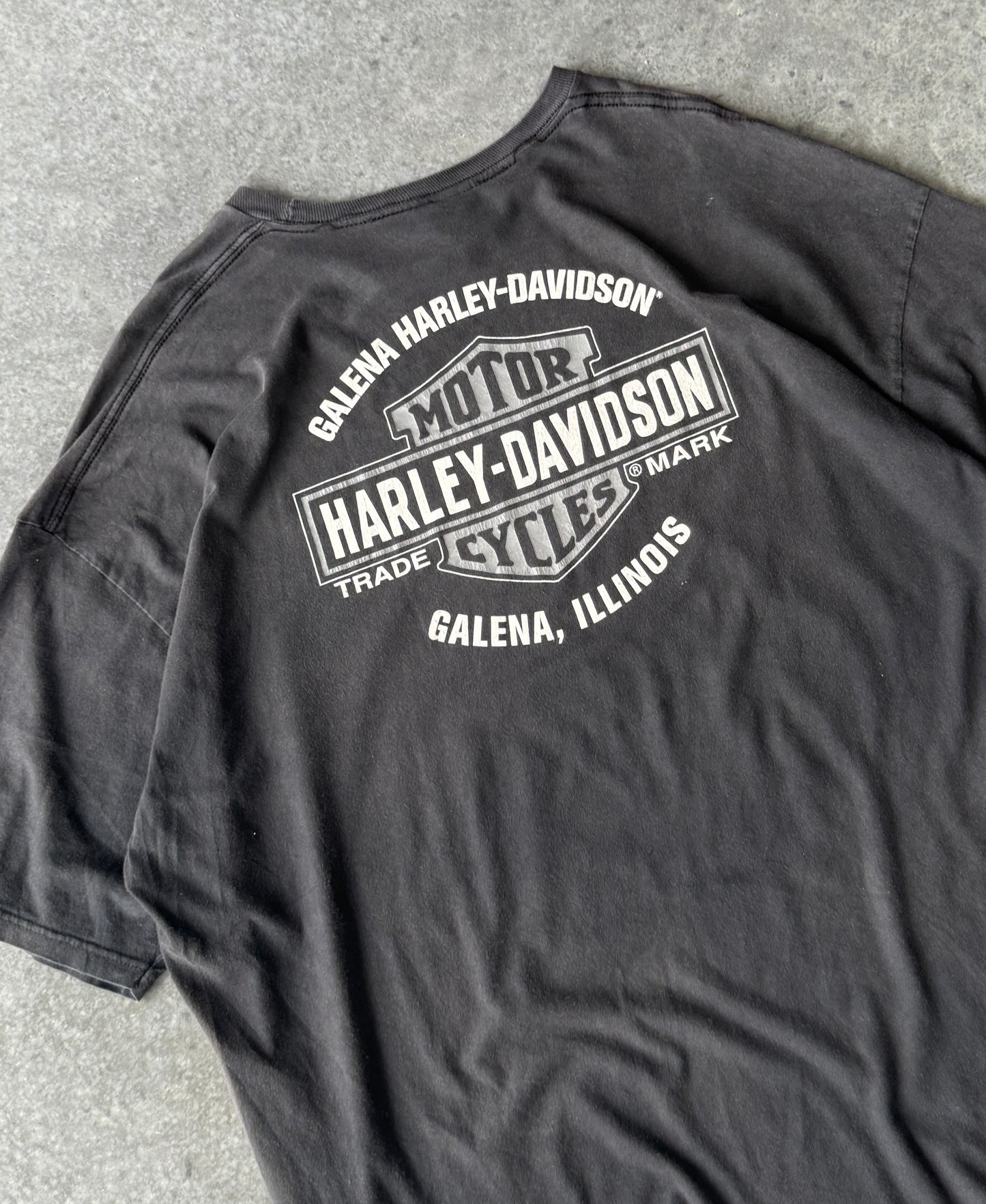 Vintage 00s Harley Davidson Skull Tee (2XL)