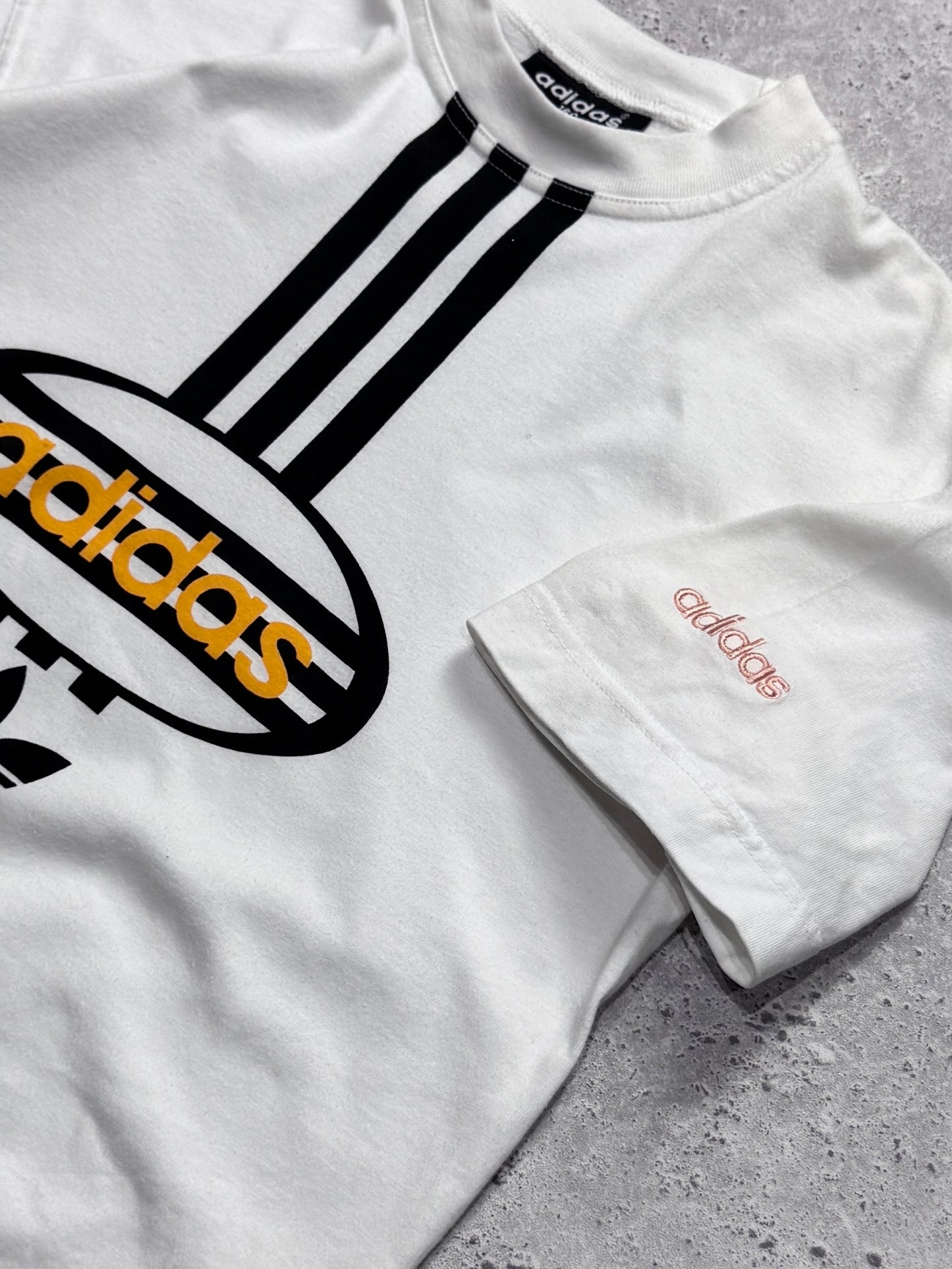 Vintage 90s Adidas Three Stripe Tee (S)