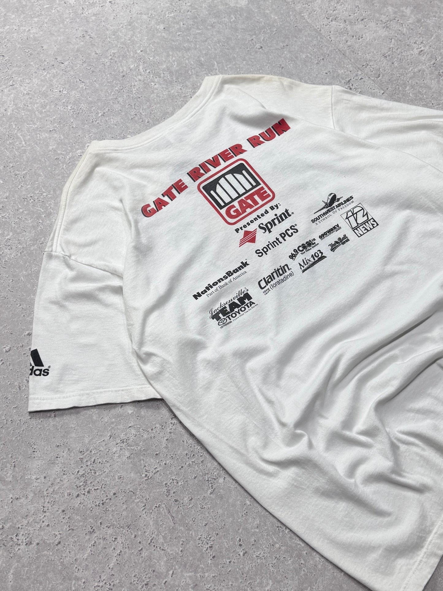 Vintage 2000s Adidas Gate River Run Marathon Tee (XL)