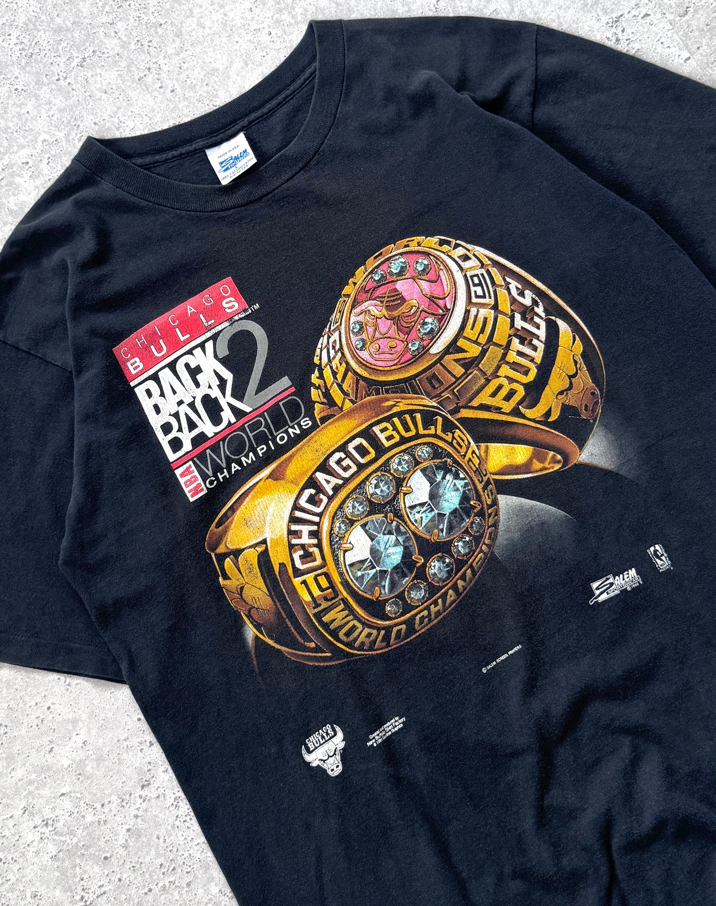 Vintage 1991 Chicago Bulls Championship Rings Tee (L)