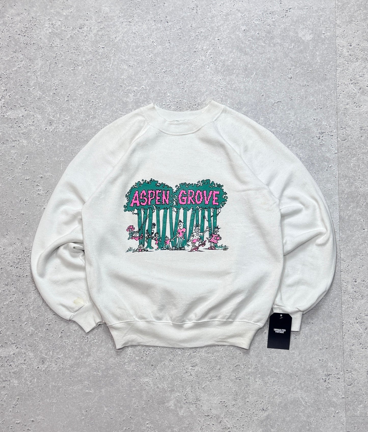 Vintage 80s Aspen Grove Graphic Sweater (S)