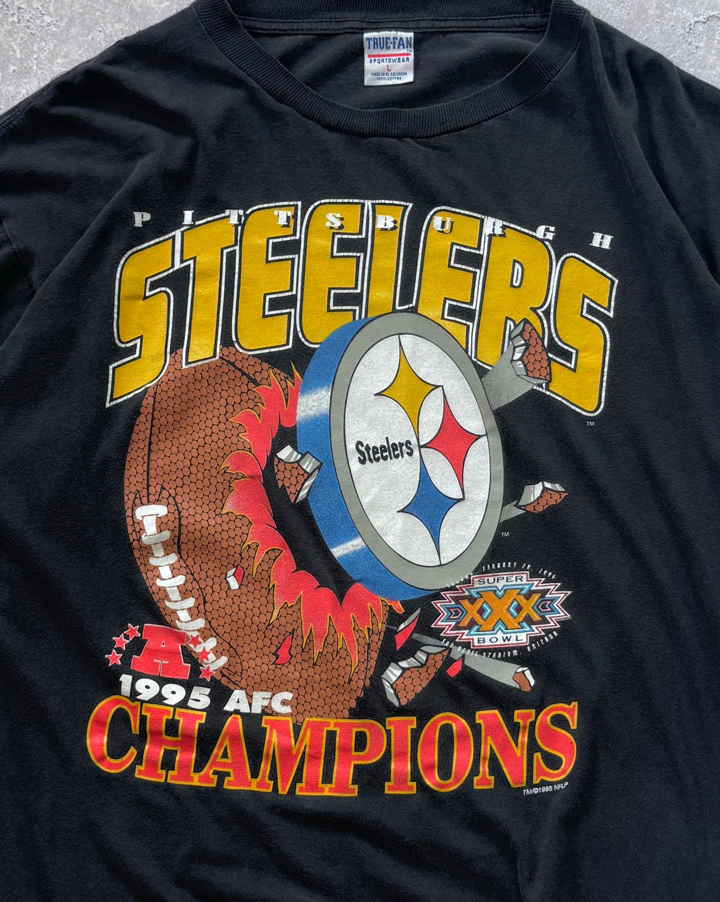 Vintage 1995 Pittsburgh Steelers Superbowl Tee (L)