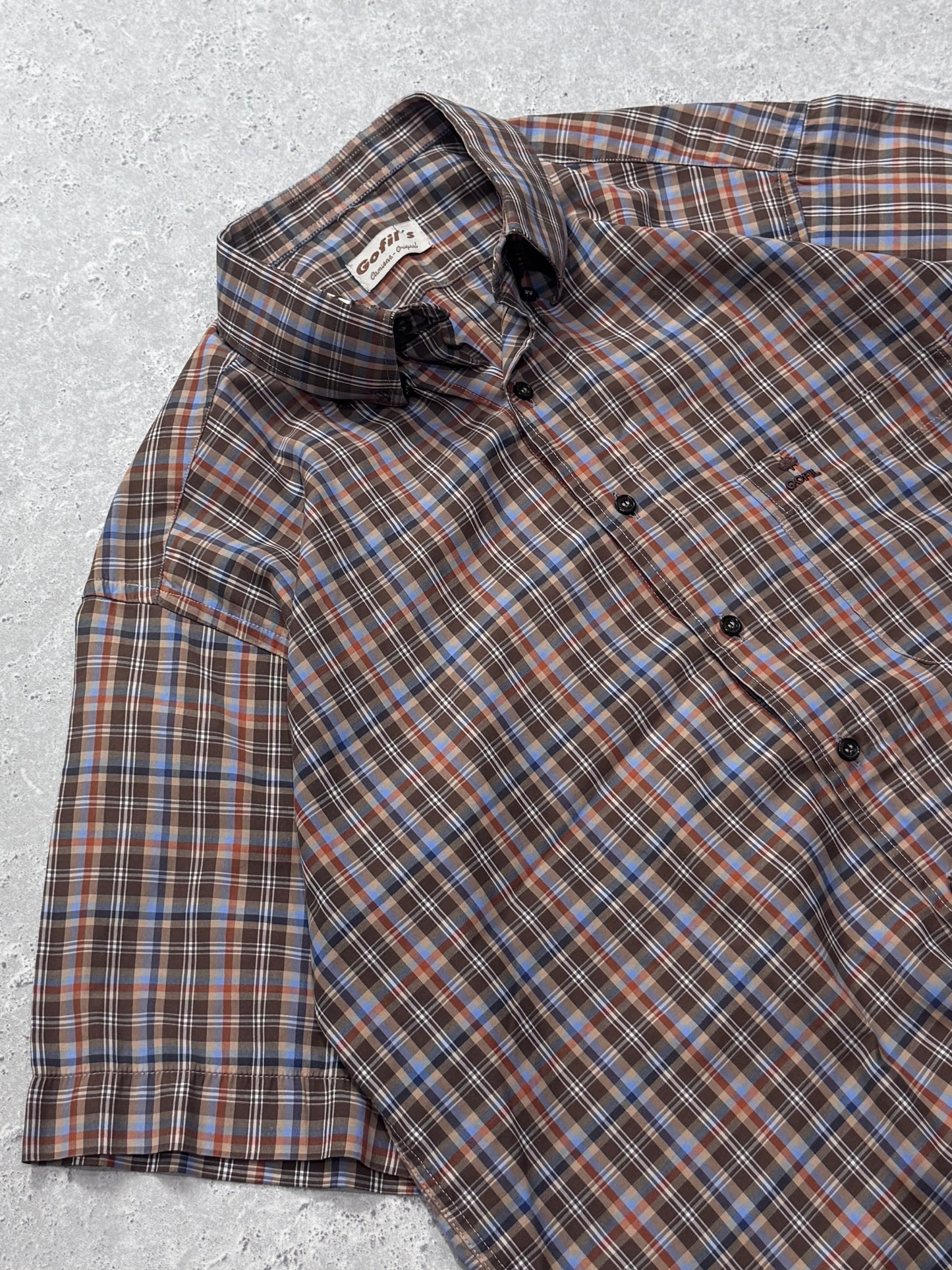 Vintage 2000s Plaid Button Up Shirt (L)