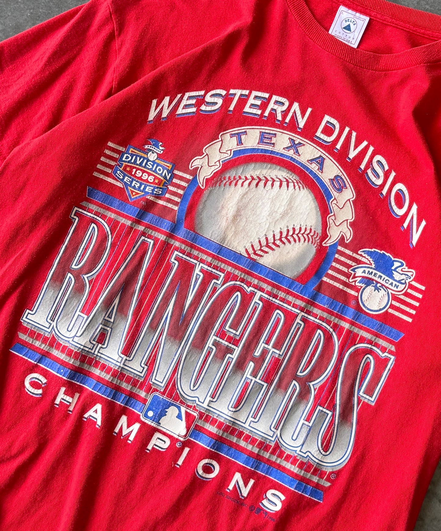 Vintage 96' Texas Rangers Division Championship Tee (L)