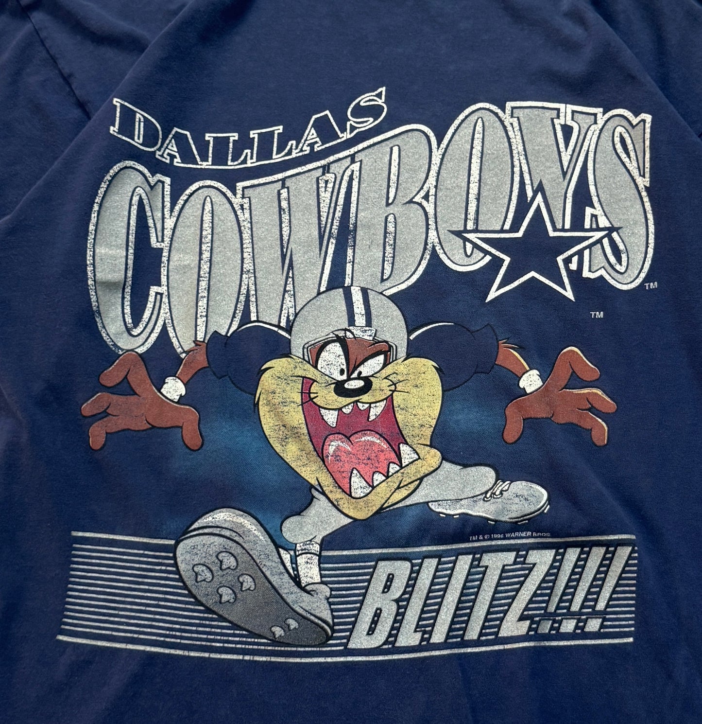Vintage 1996 Dallas Cowboys X Taz Looney Tunes NFL Tee (L)