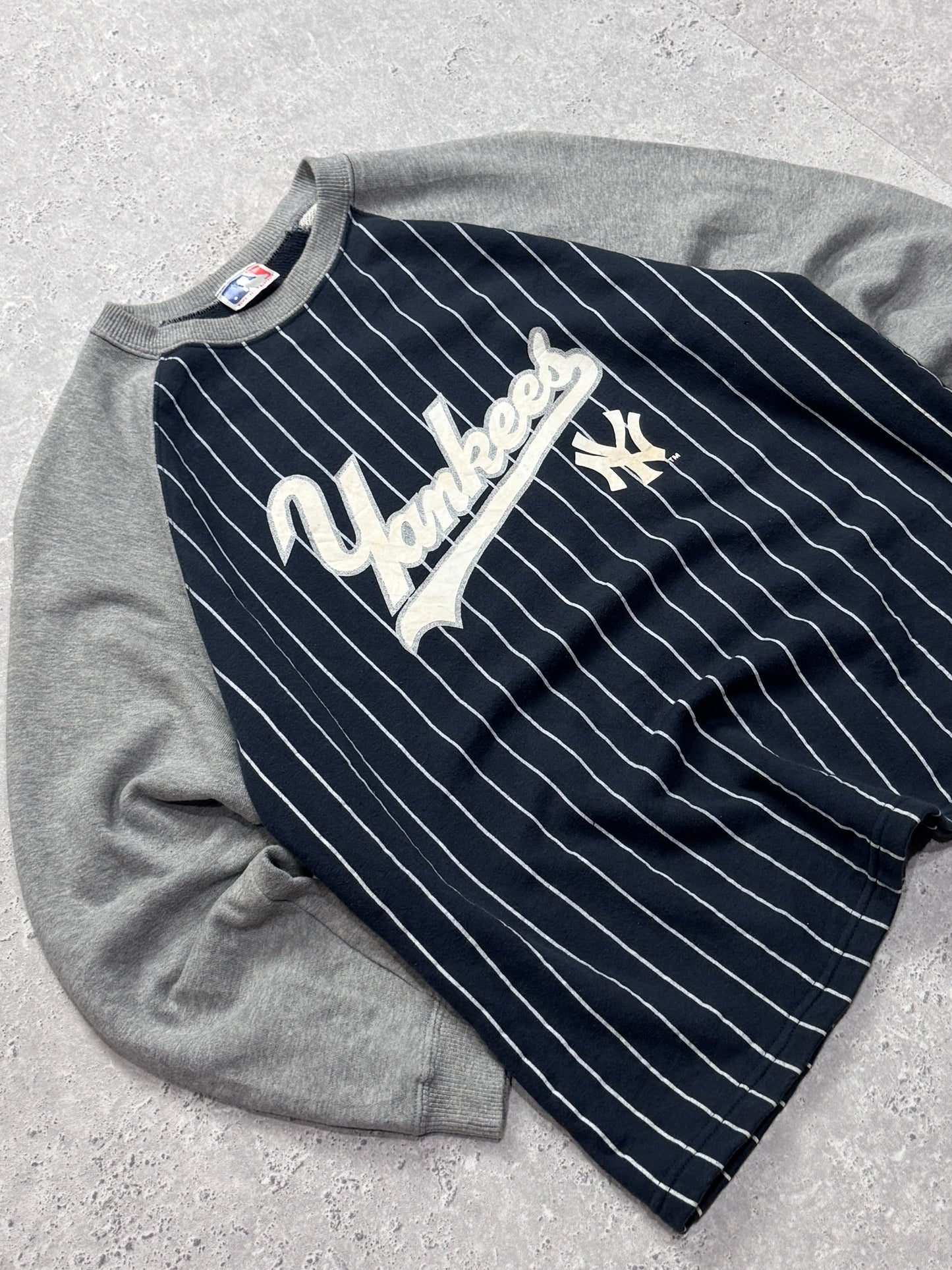 Vintage 2000s New York Yankees Striped Sweater (XS)