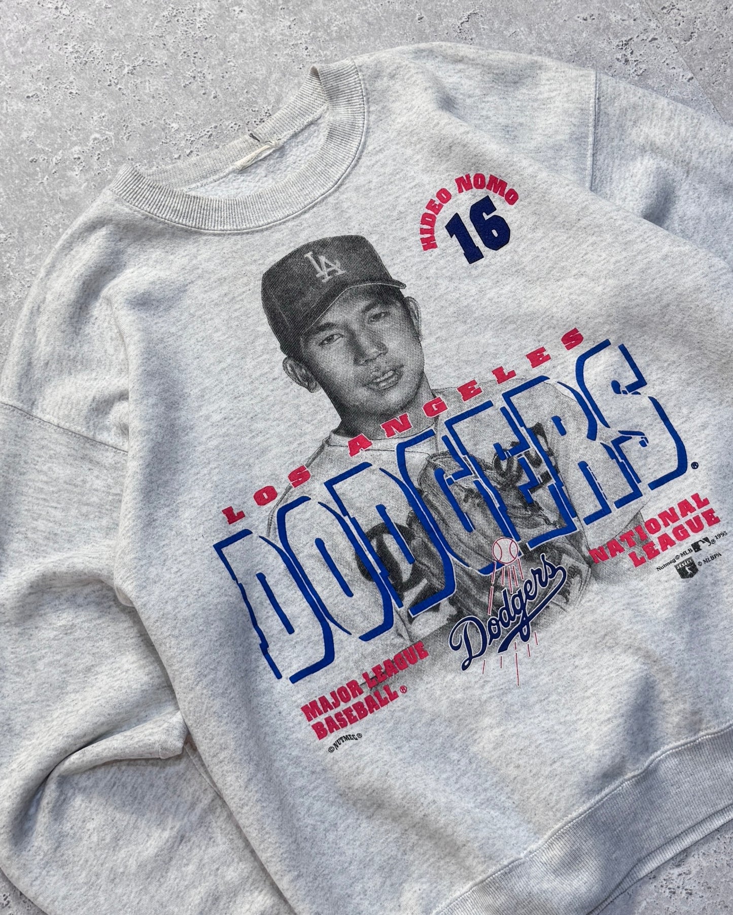 Vintage 90s Los Angeles Dodgers Hideo Nomo MLB Sweater (XL)