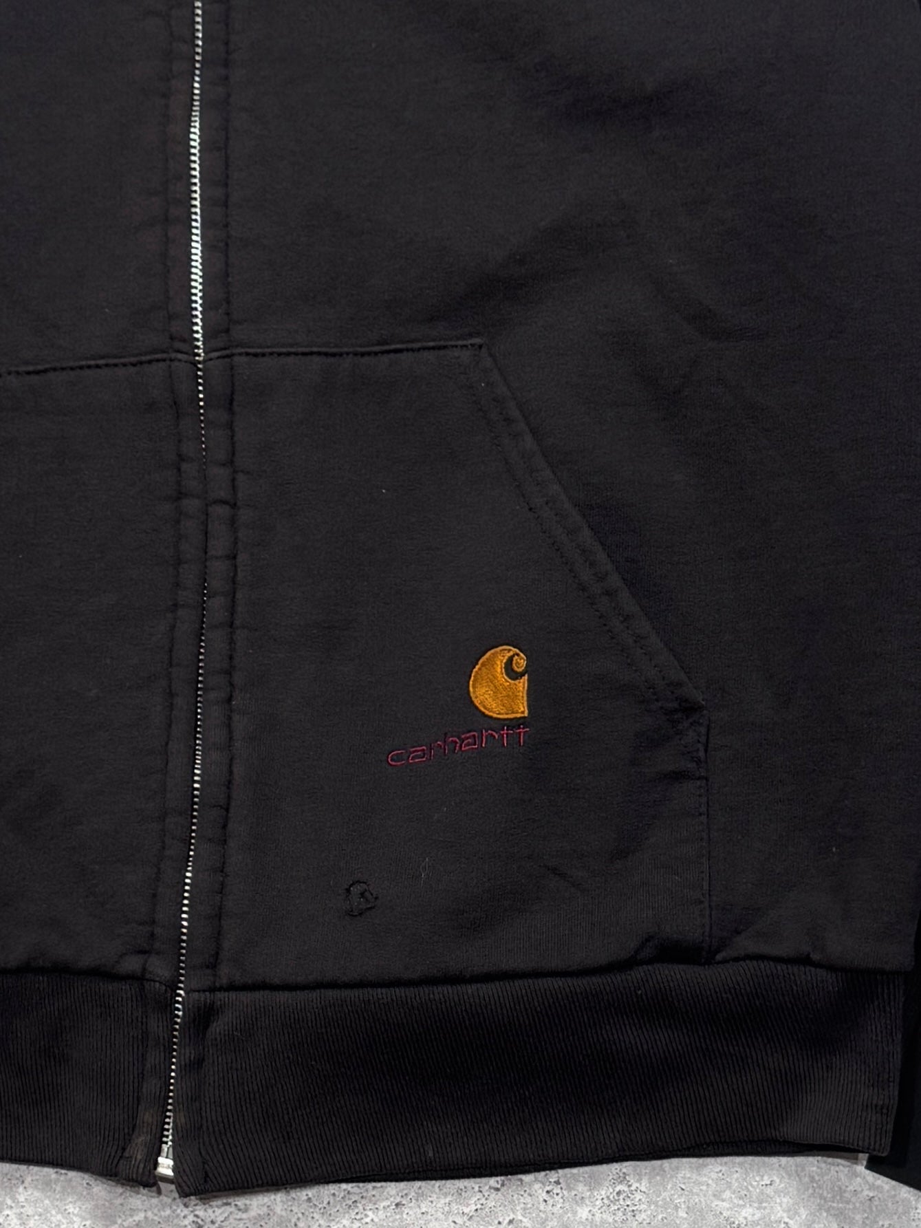 Vintage Carhartt Heavy Workwear Zip Up Hoodie (L)