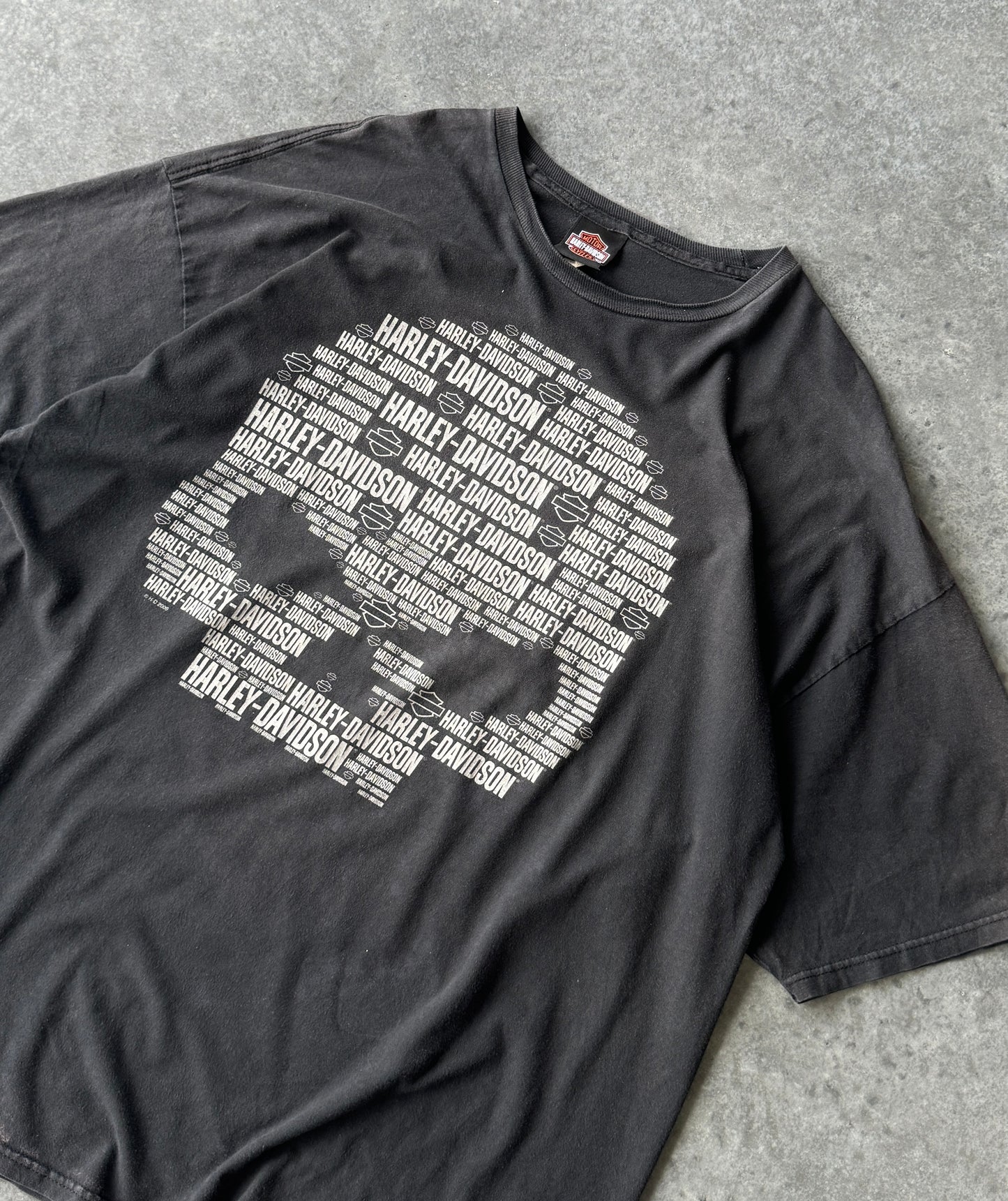 Vintage 00s Harley Davidson Skull Tee (2XL)