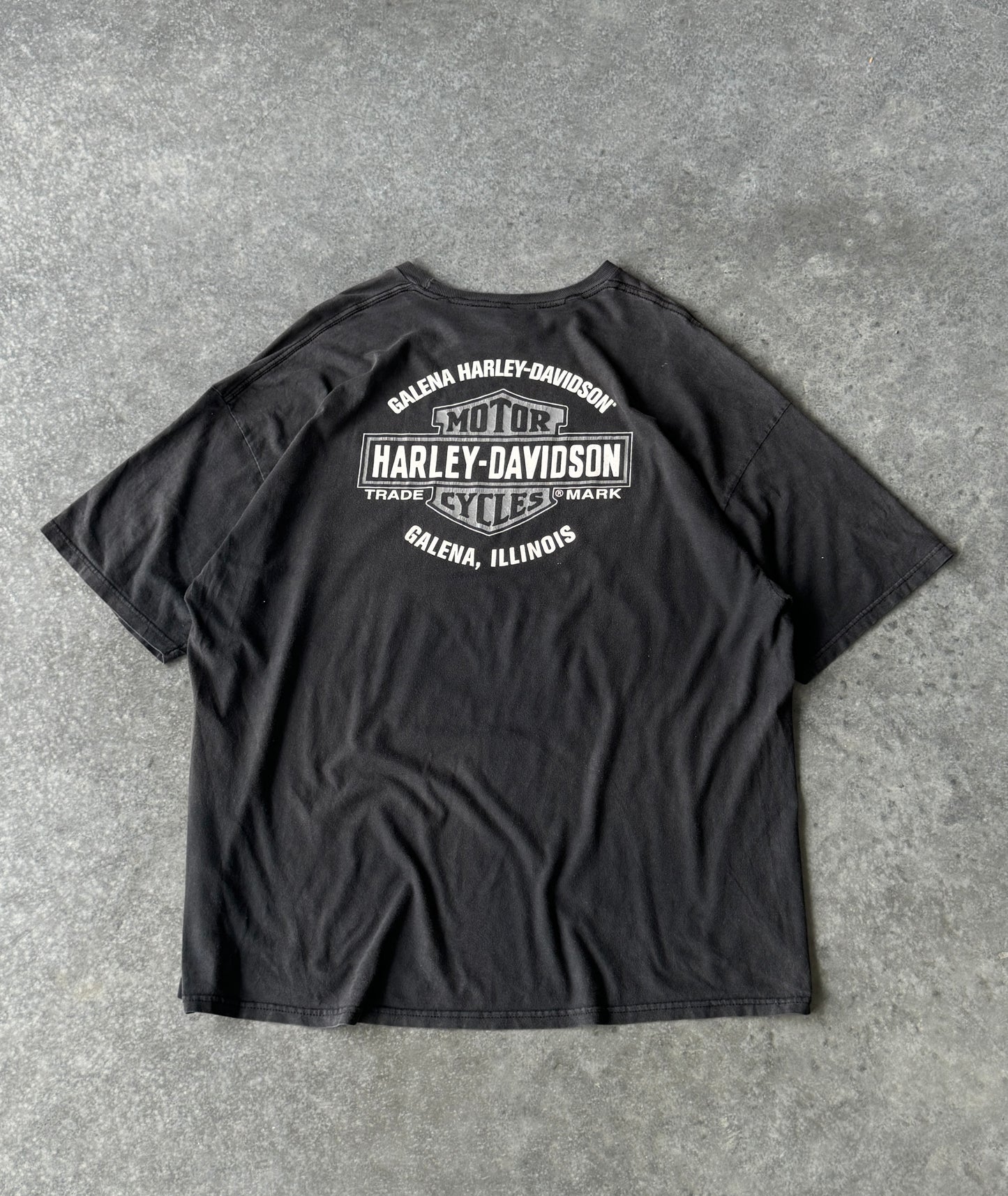 Vintage 00s Harley Davidson Skull Tee (2XL)