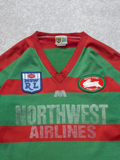 Vintage 80s South Sydney Rabbitohs NRL Jersey (XL)