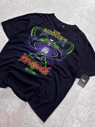 Vintage 90s Riddler's Revenge Six Flags Amusement Park Tee (L)