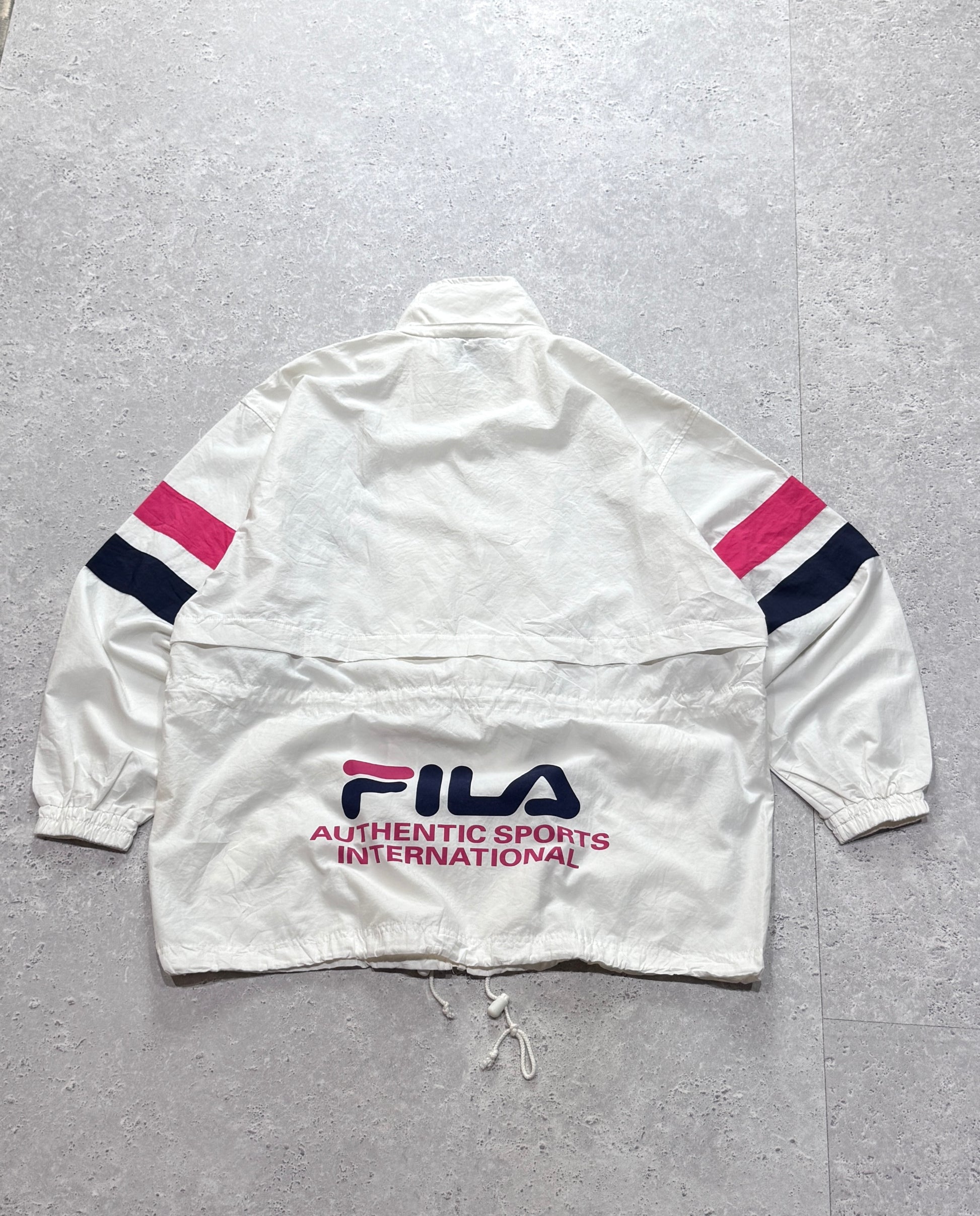 Vintage 90s Fila Authentic Sports Windbreaker Jacket (XL)