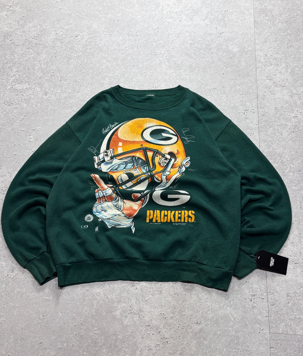 Vintage 90s Greenbay Packers NFL Helmet Sweater (L)