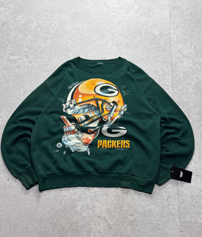 Vintage 90s Greenbay Packers NFL Helmet Sweater (L)