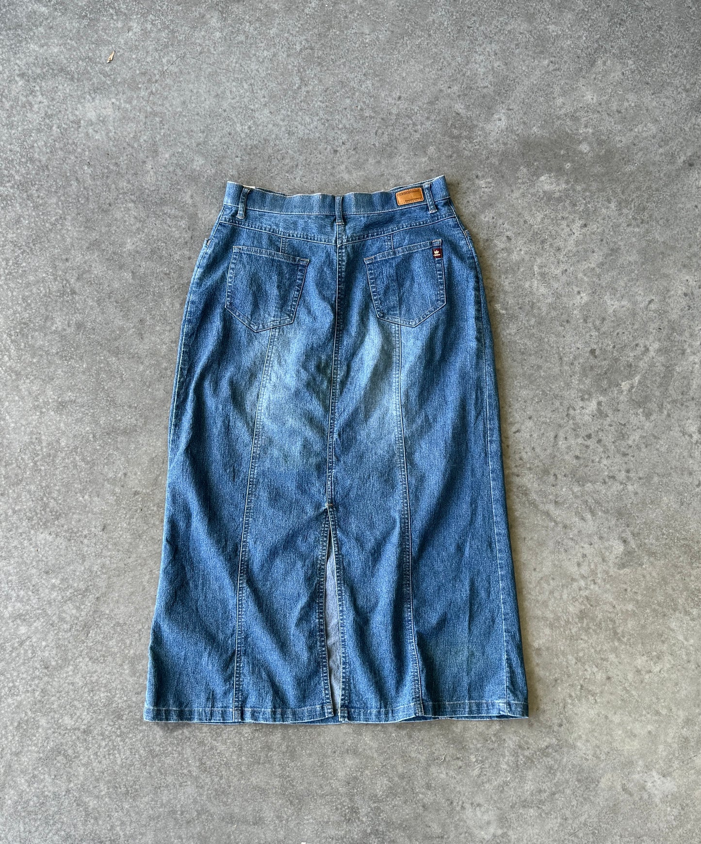 Vintage Denim Maxi Skirt (M)