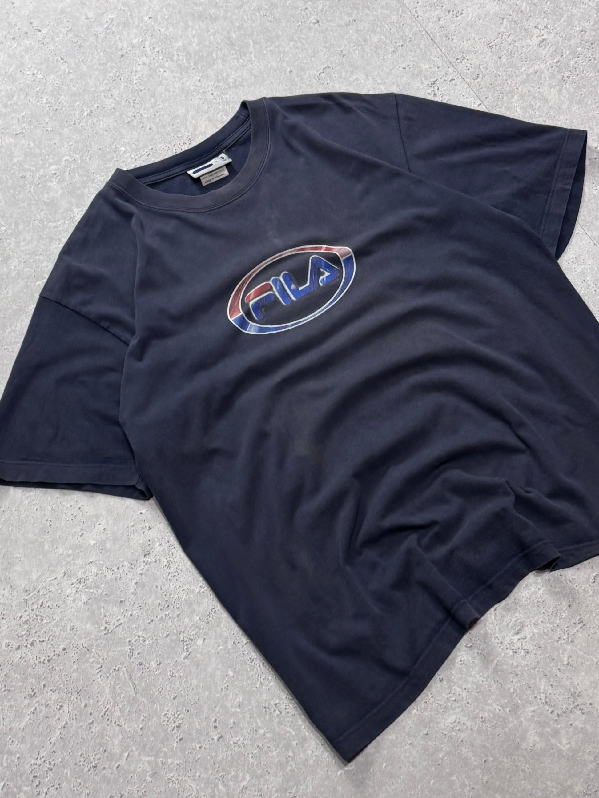 Vintage 90s Fila Spellout Tee (L)