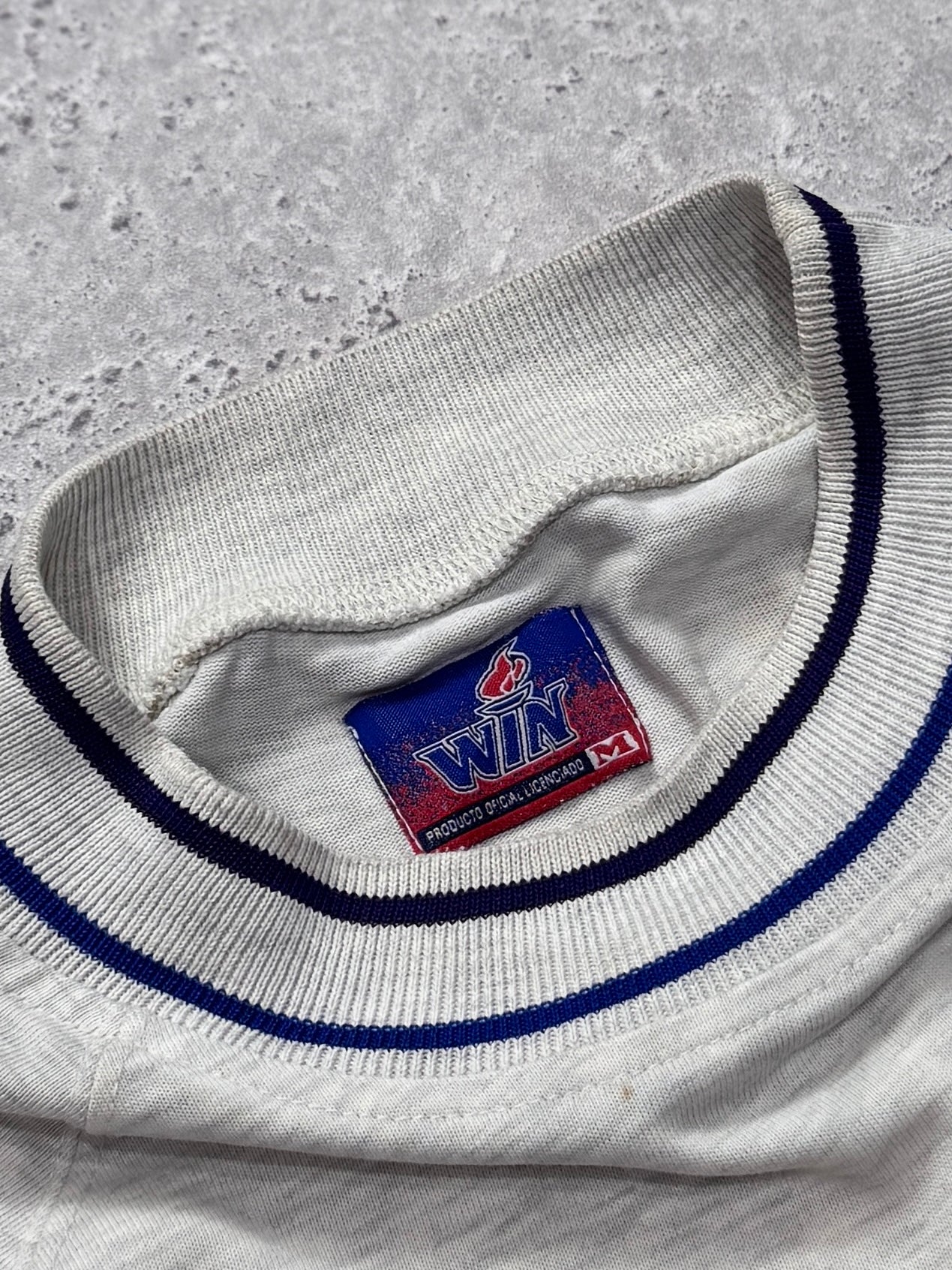 Vintage 90s Real Madrid Football Ringer Tee (M)