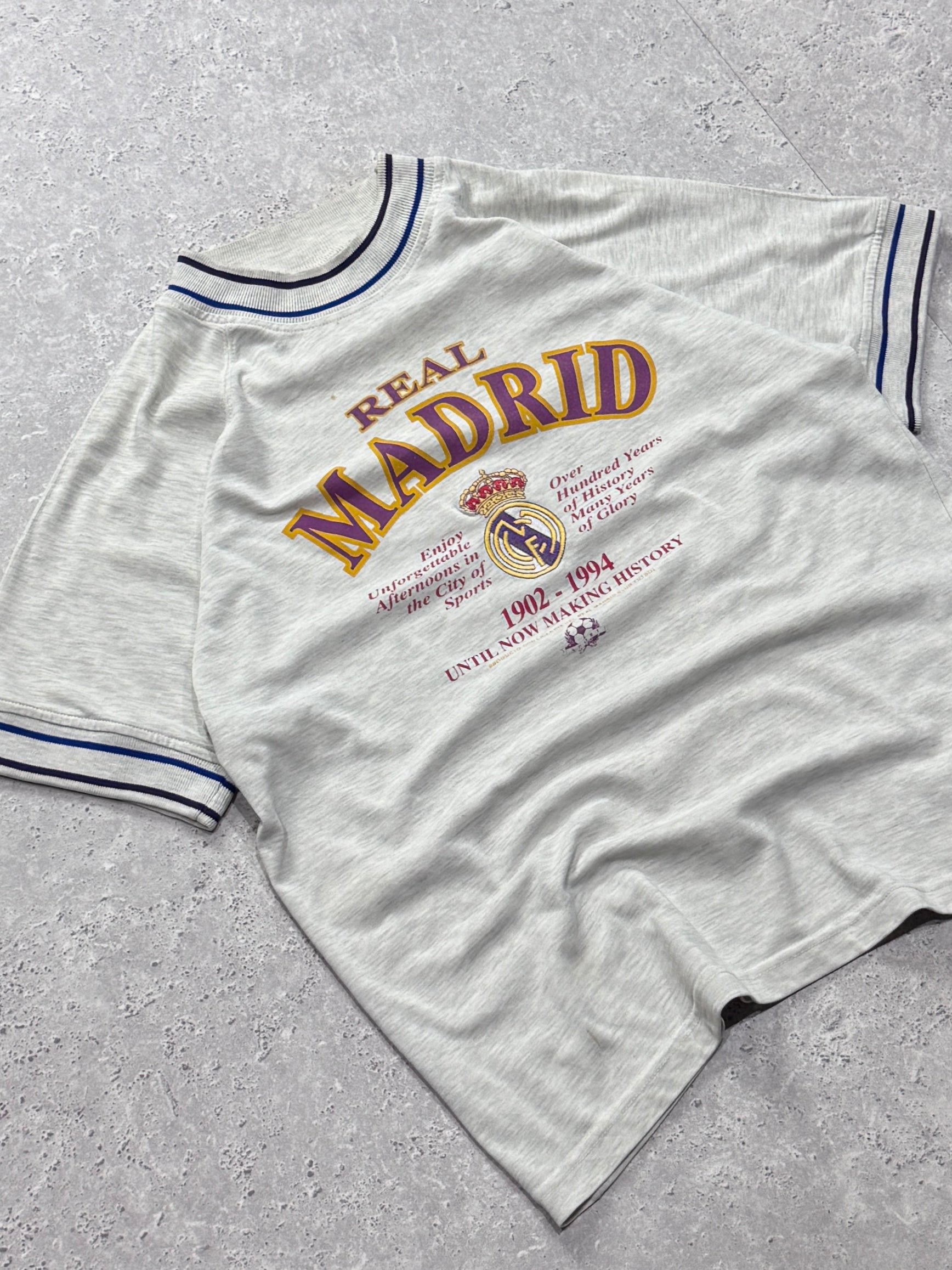 Vintage 90s Real Madrid Football Ringer Tee (M)
