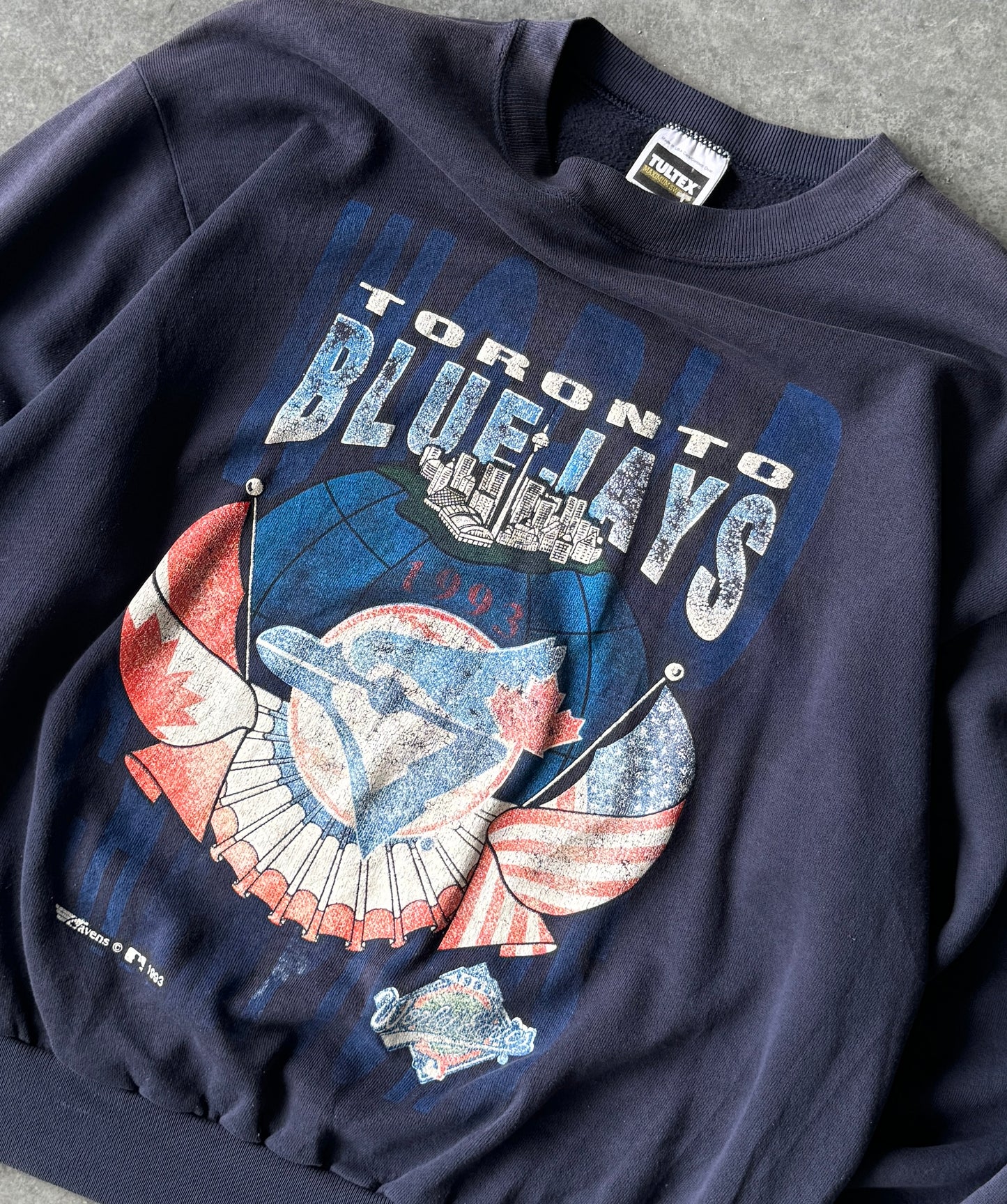 Vintage 90s Toronto Blue Jays World Series Sweater (L)