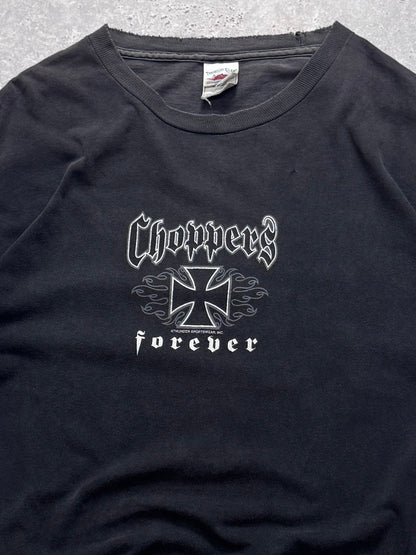 Vintage Faded Choppers Forever Motorcycle Tee (L)