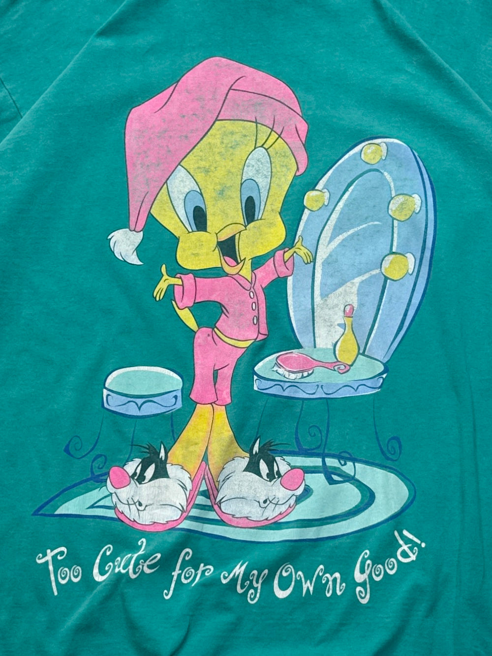 Vintage 90s Tweety Bird "Too Cute For My Own Good" Sleep Tee (XL)