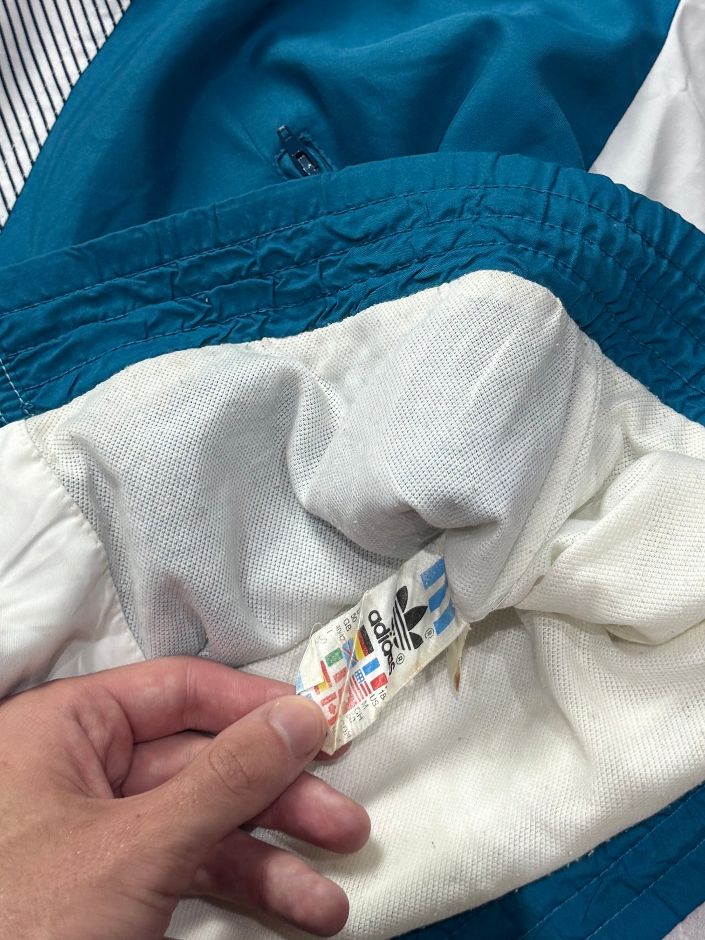 Vintage 90s Adidas Stefan Edberg Tennis Windbreaker Jacket (XL)