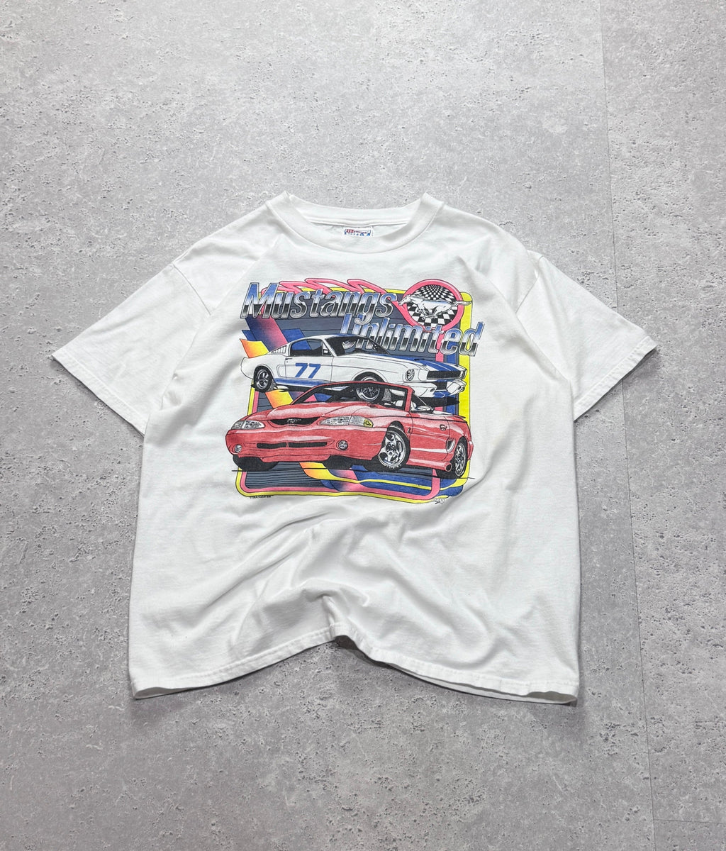 Vintage 90s Mustangs Unlimited Car Graphic Tee (L)