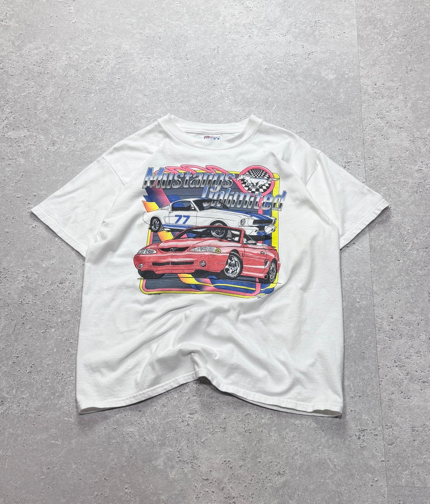Vintage 90s Mustangs Unlimited Car Graphic Tee (L)