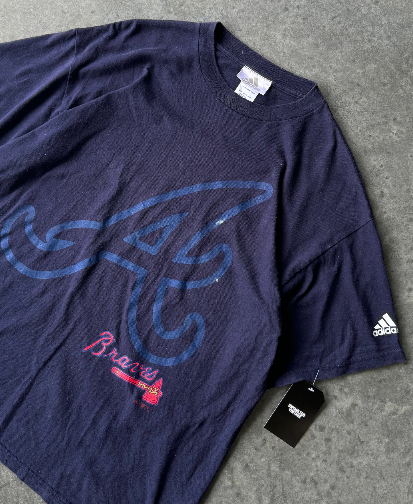 Vintage 00s Adidas X Atlanta Braves Logo Tee (L)