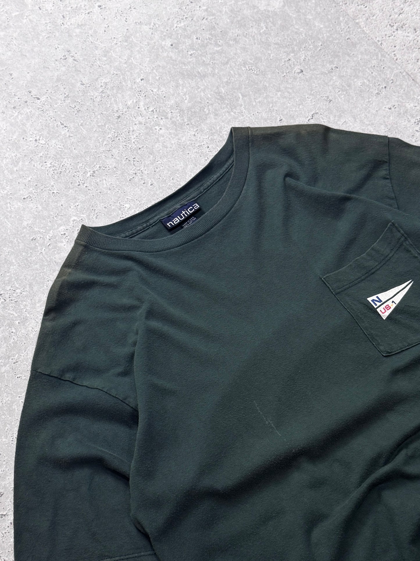 Vintage 90s Nautica Pocket Tee (L)