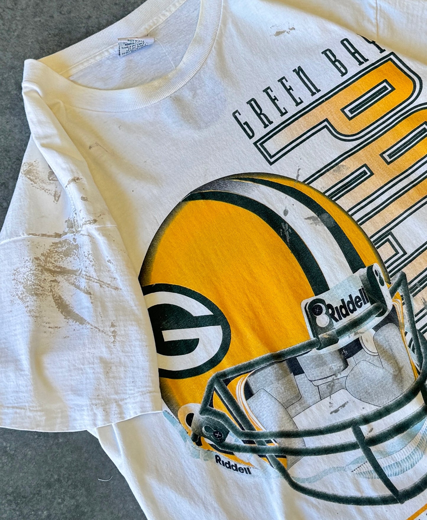 Vintage Green Bay Packers Helmet Tee (L)