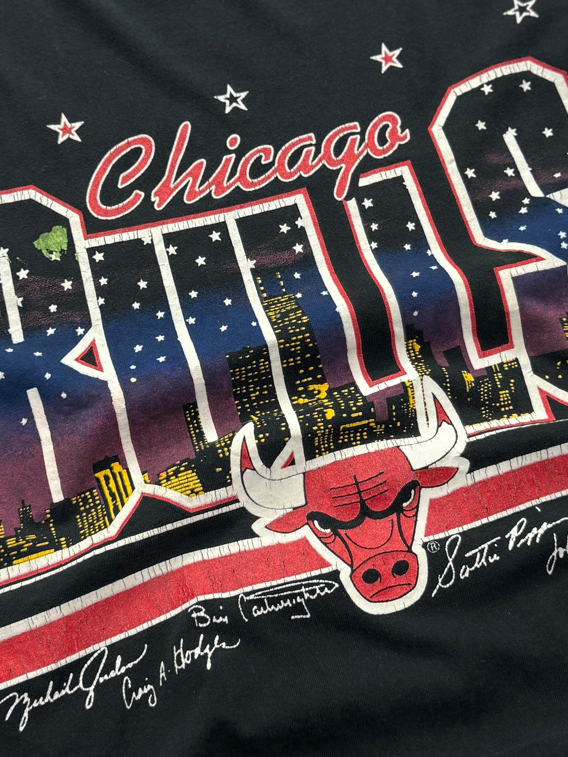 Vintage 90s Chicago Bulls NBA Graphic Tee (M)