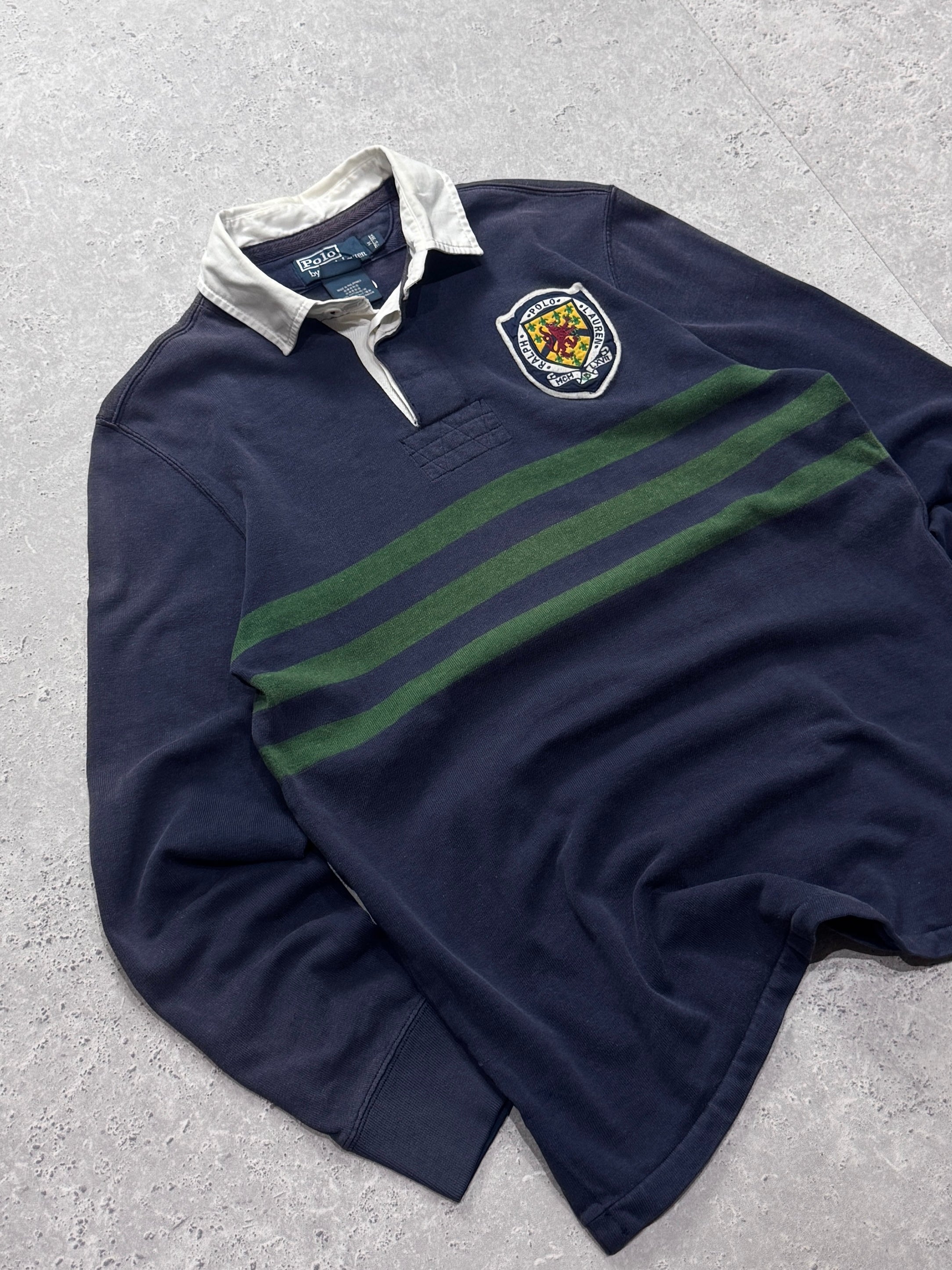 トップス 90s Polo Ralph Lauren POLO RUGBY Rugger 1990s Ralph Lauren Rugby Shirt Free Shipping - The Vintage Twin
