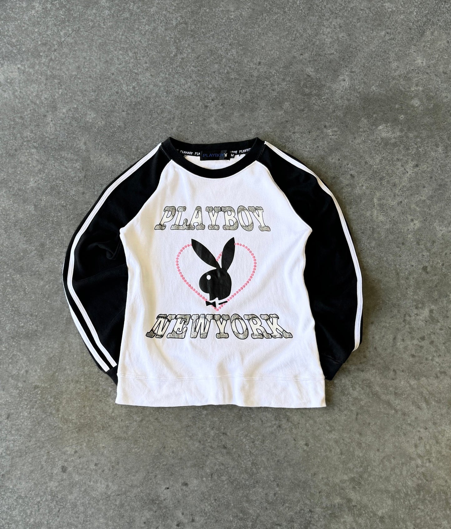 Vintage 90s Playboy Long Sleeve Baby Tee (M)