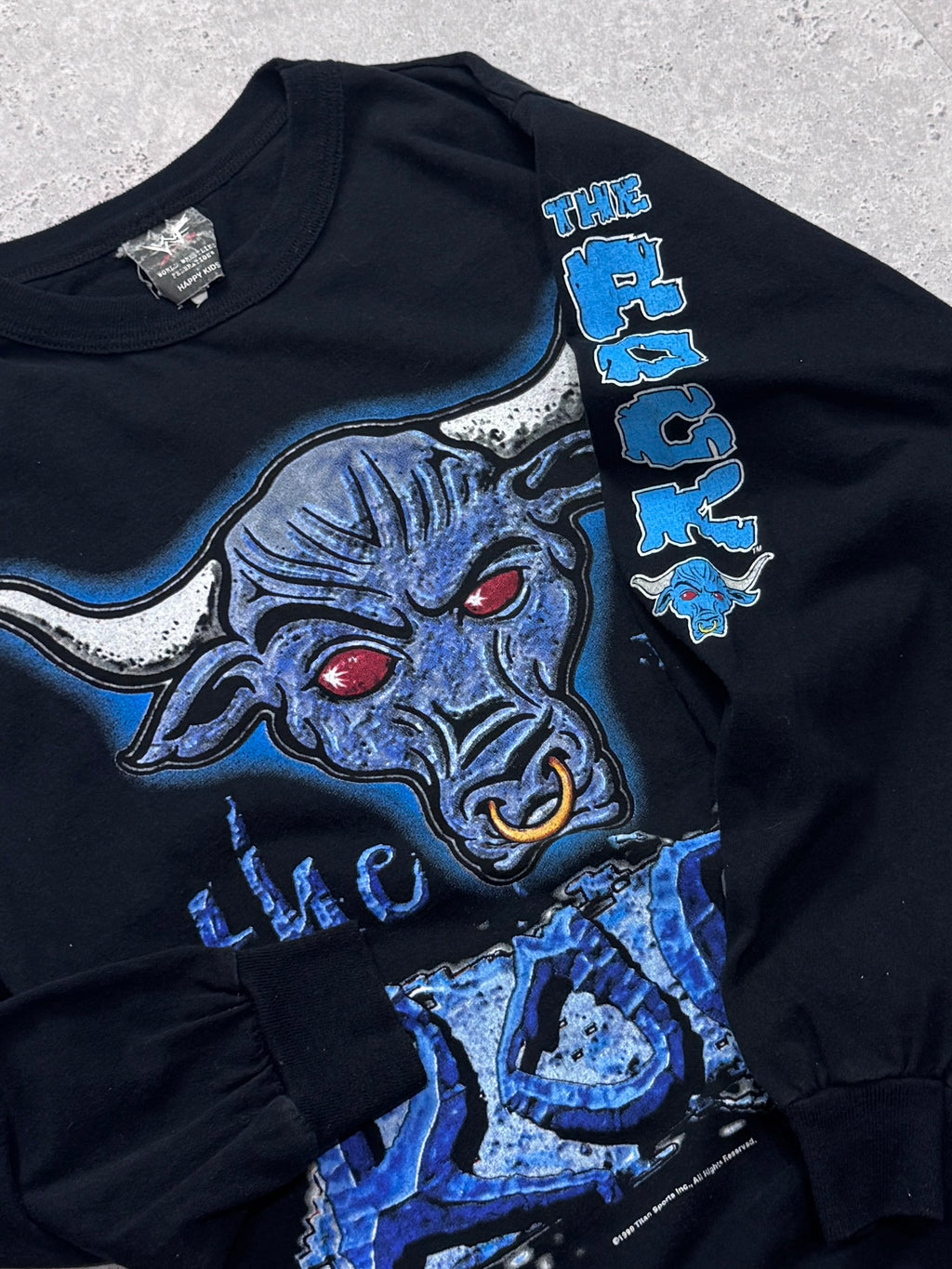 Vintage 1999 WWF The Rock "Brahma Bull" Longsleeve Tee (S)