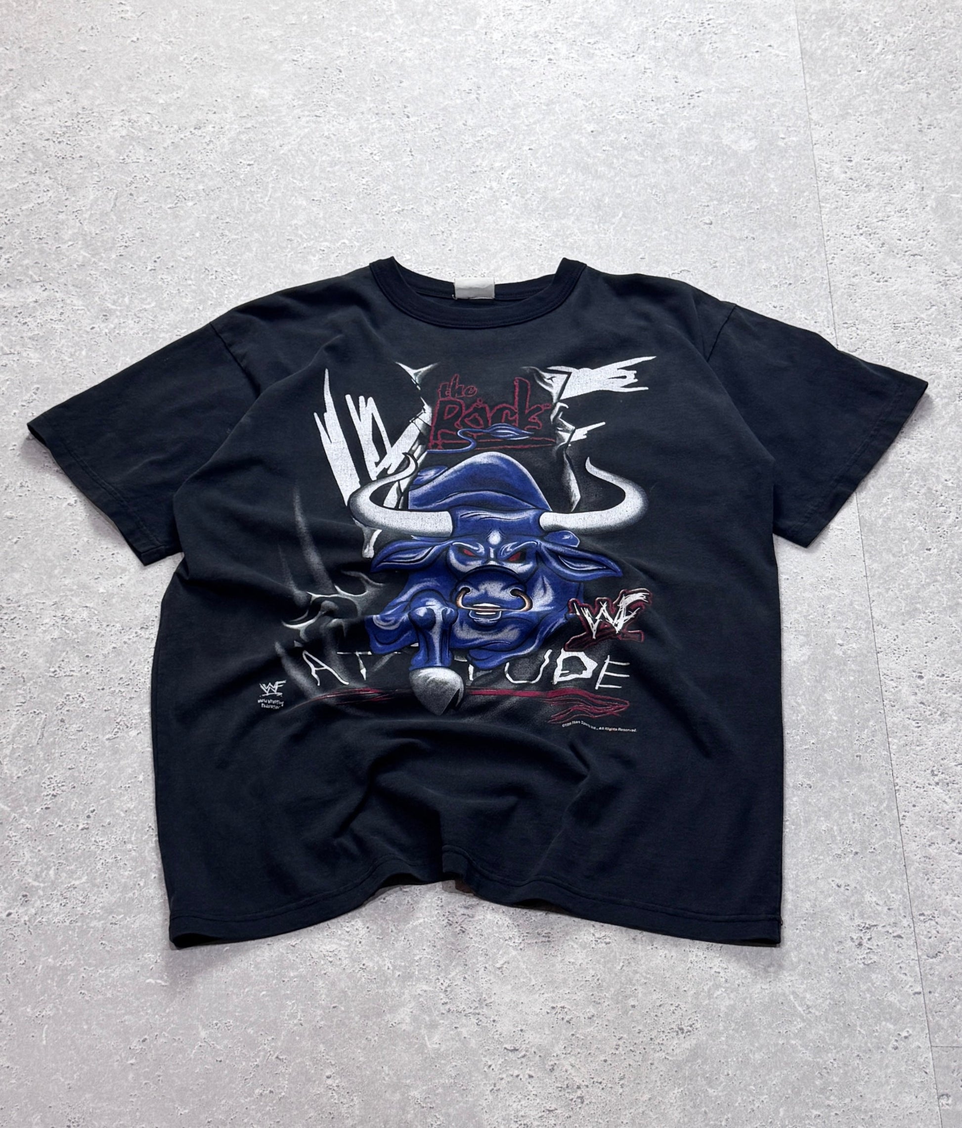 Vintage 1999 The Rock "Brahma Bull" WWF Attitude Era Tee (L)