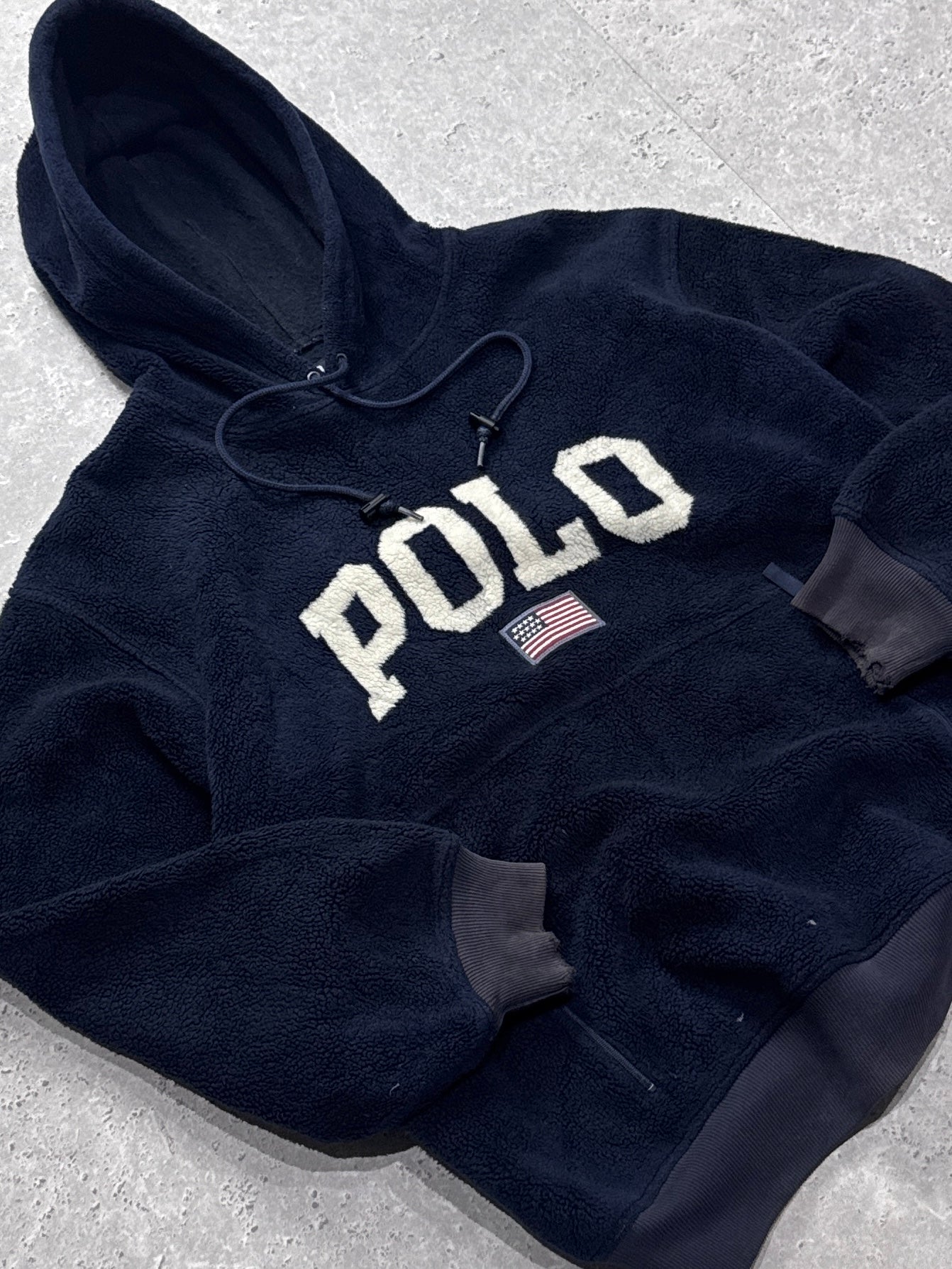 Vintage 90s Polo Sport Ralph Lauren Fleece Hoodie (L)
