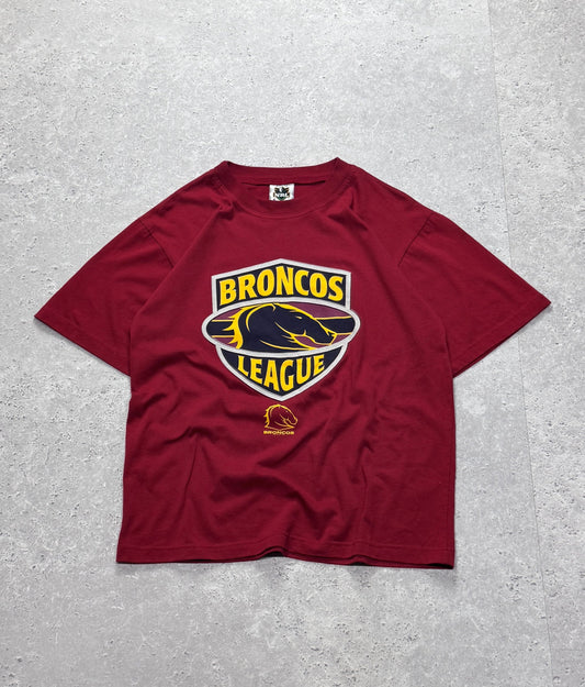 Vintage 90s Brisbane Broncos NRL Tee (M)