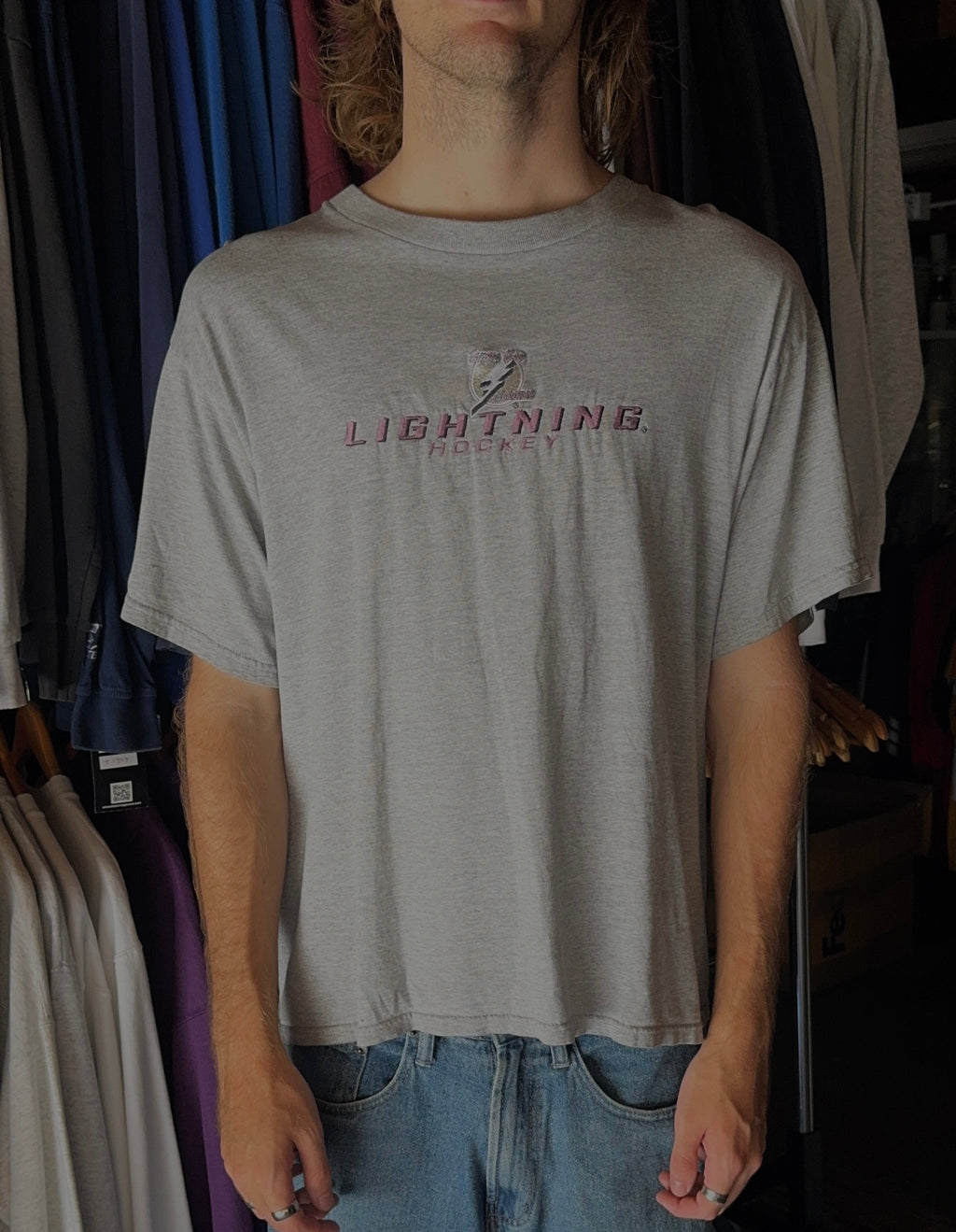 Vintage Tampa Bay Lightning Embroidered Tee (L)