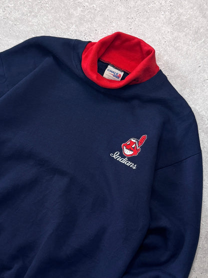 Vintage Cleveland Indians MLB Mock Neck Sweater (M)