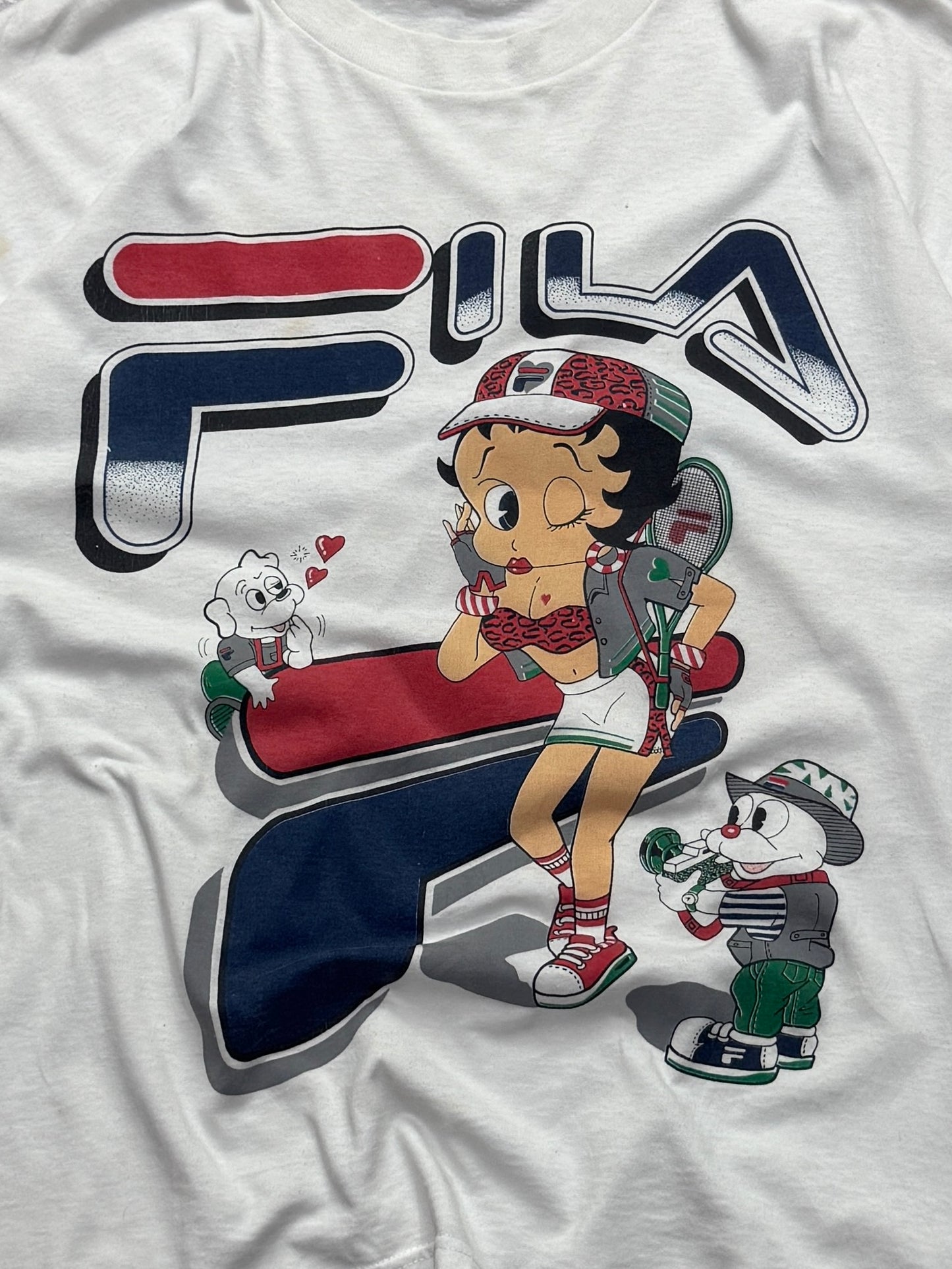 Vintage 90s Fila X Betty Boop Streetwear Tee (XL)