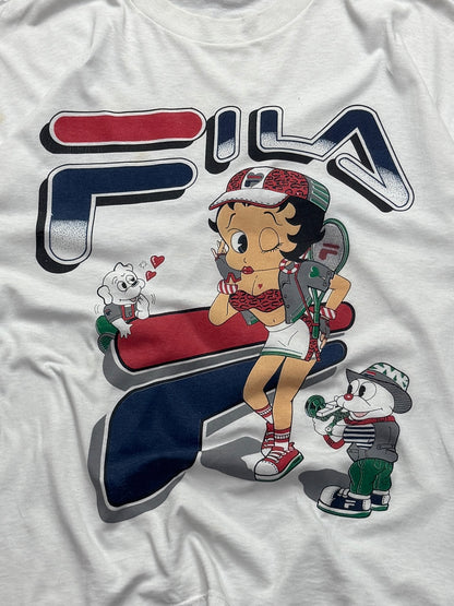 Vintage 90s Fila X Betty Boop Streetwear Tee (XL)