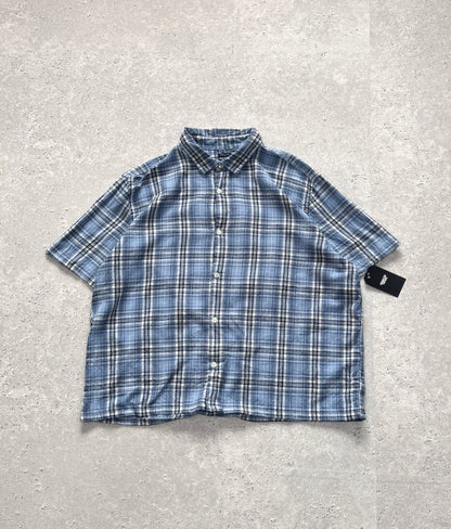 Vintage Gap Cropped Linen Button Up Shirt (L)